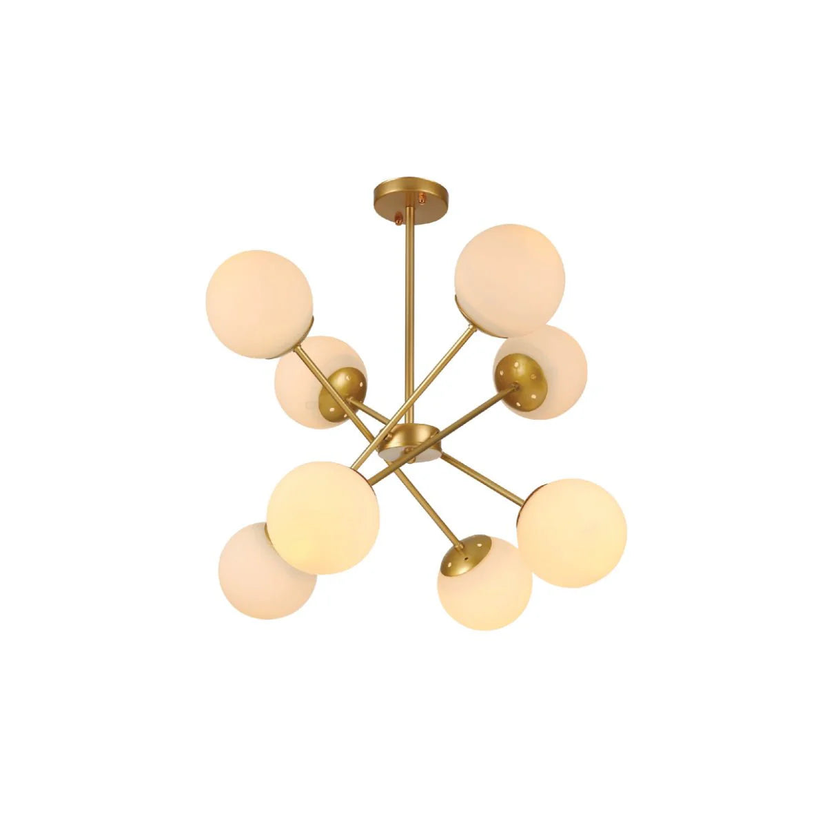 Gold Sputnik Metal Opal Globe Glass Modern Ceiling Light Home Store Living