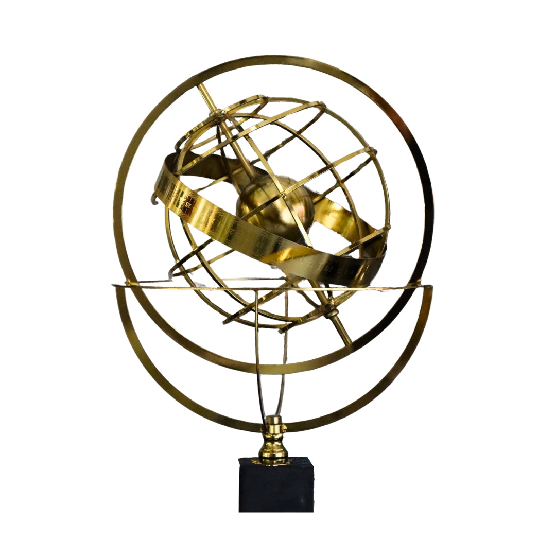 Large Gold Armillary Sundial Sphere 46cm Ivan