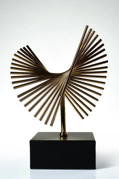 Odel Gold Design On Black Base Ornament  37cm Ivan