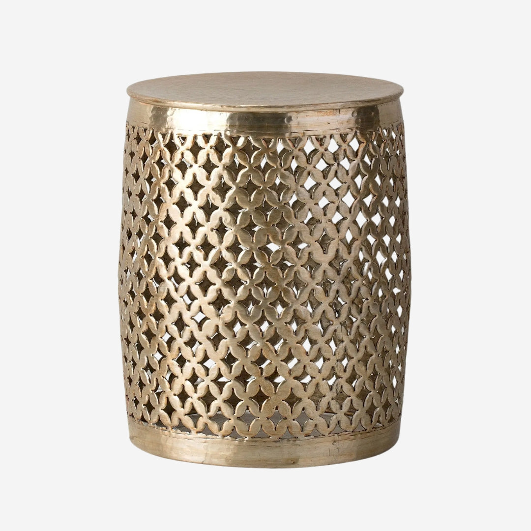 Khalasar Light Gold Round Side Table Gallery Direct