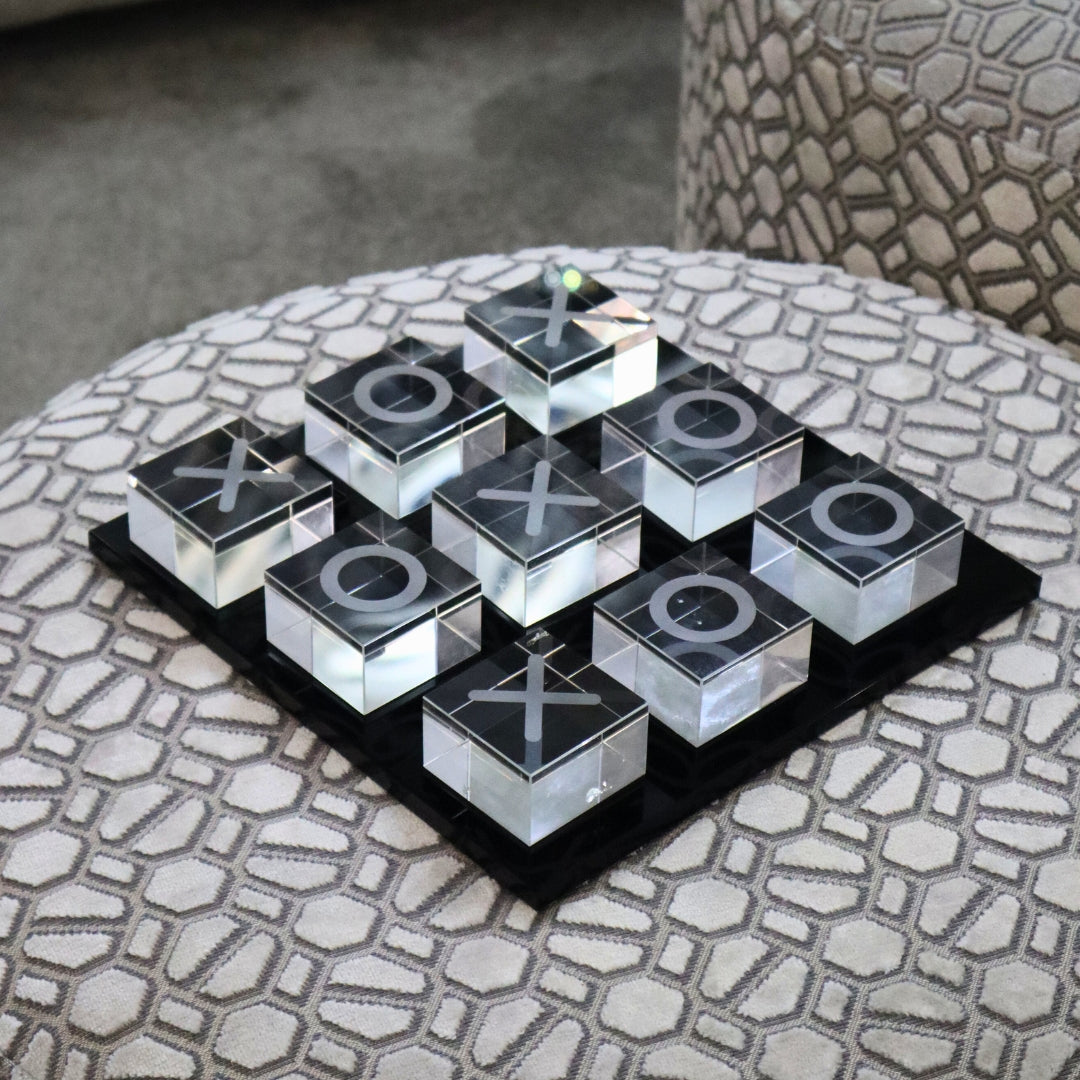 Crystal Tic-Tac-Toe Decorative Game Board 23cm Ivan