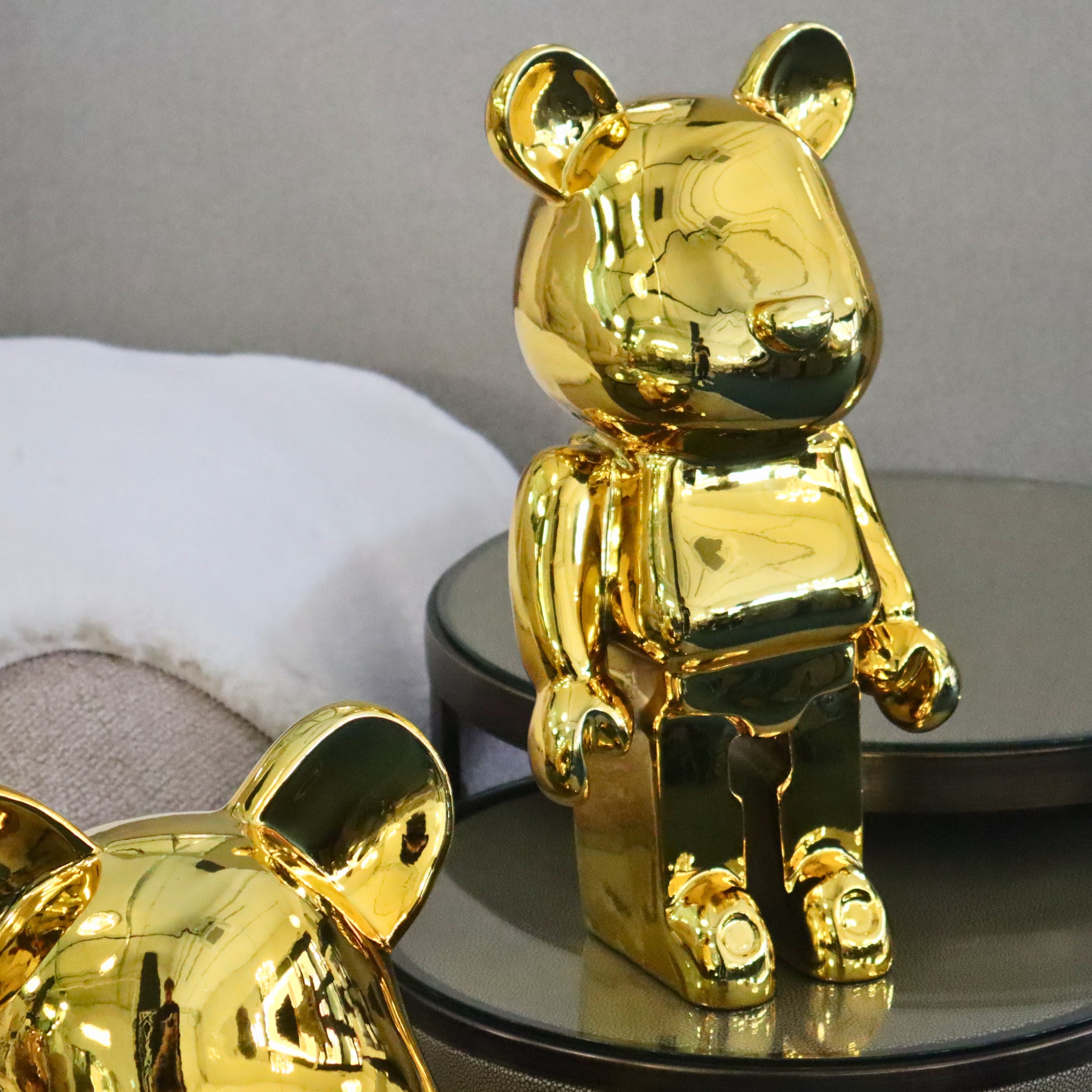 Small Gold Standing Bear 40cm Ivan