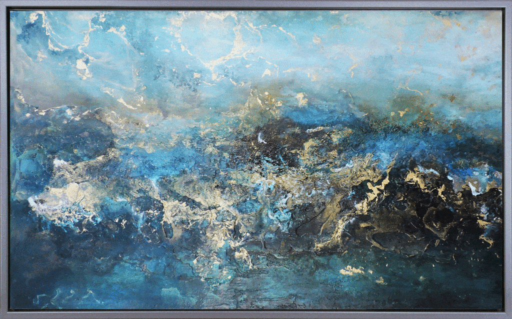 Metallic Textures I Framed Wall Art Home Store Living