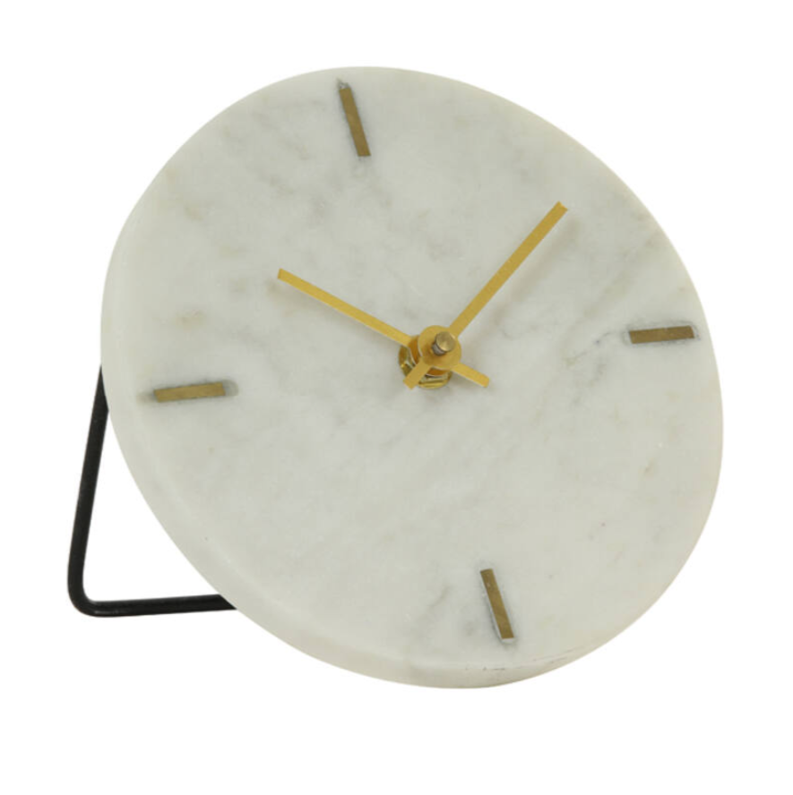 Clock Ø15 cm MORENO marble white Light and Living