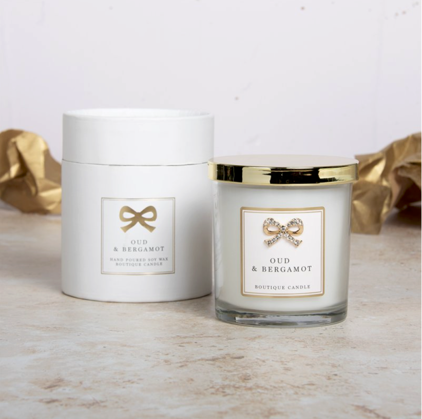 Oud & Bergamot Small Soy Wax Scented Candle Lesser & Pavey