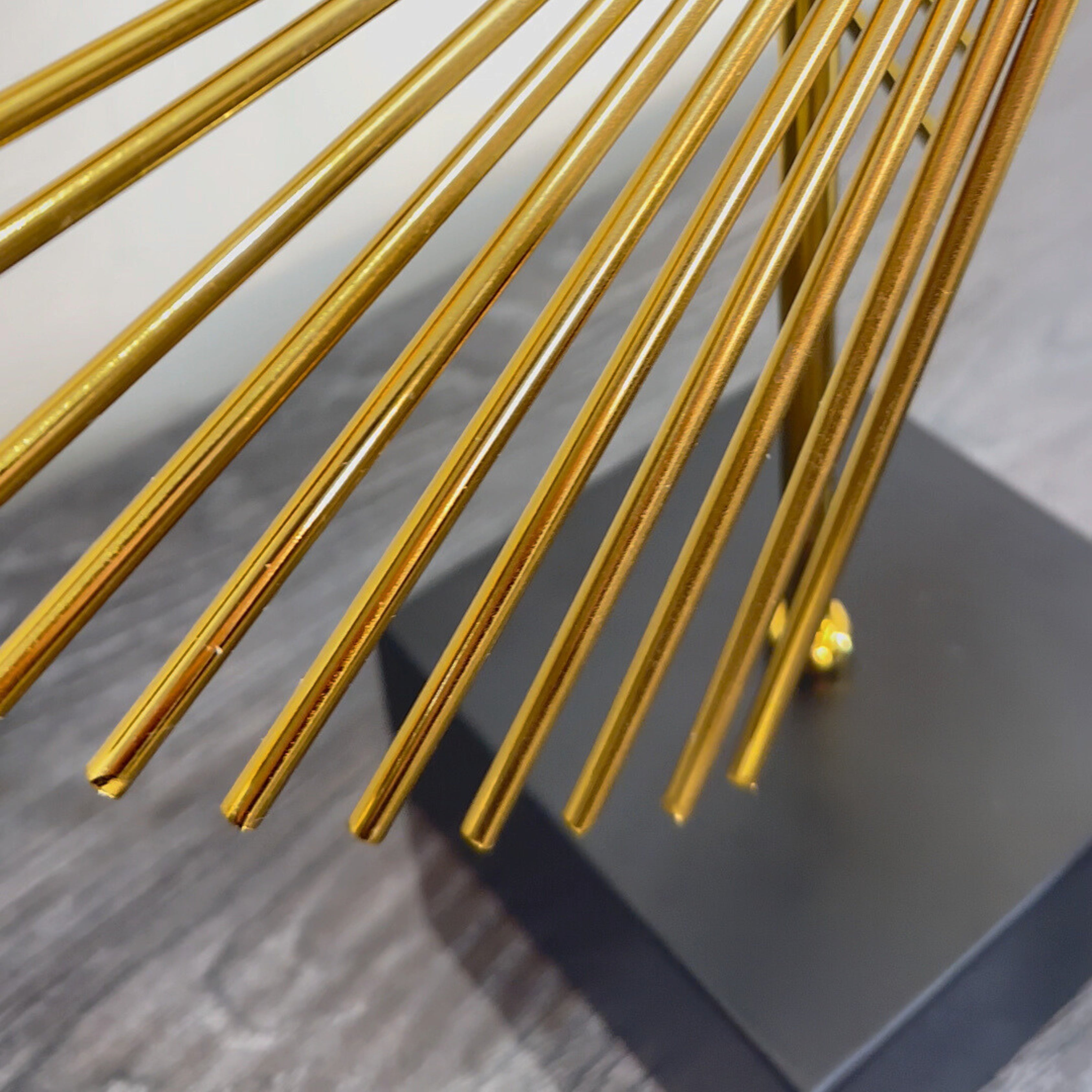 Odel Gold Design On Black Base Ornament  37cm Ivan