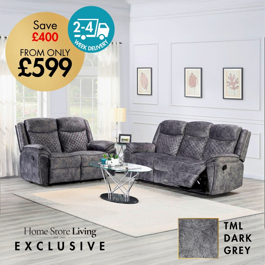 Chelsea 3+2 TML 332 Dark Grey Sofa Special Deal Linda RS