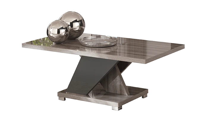 Glamour Taupe & Grey High Gloss Coffee Table san martino
