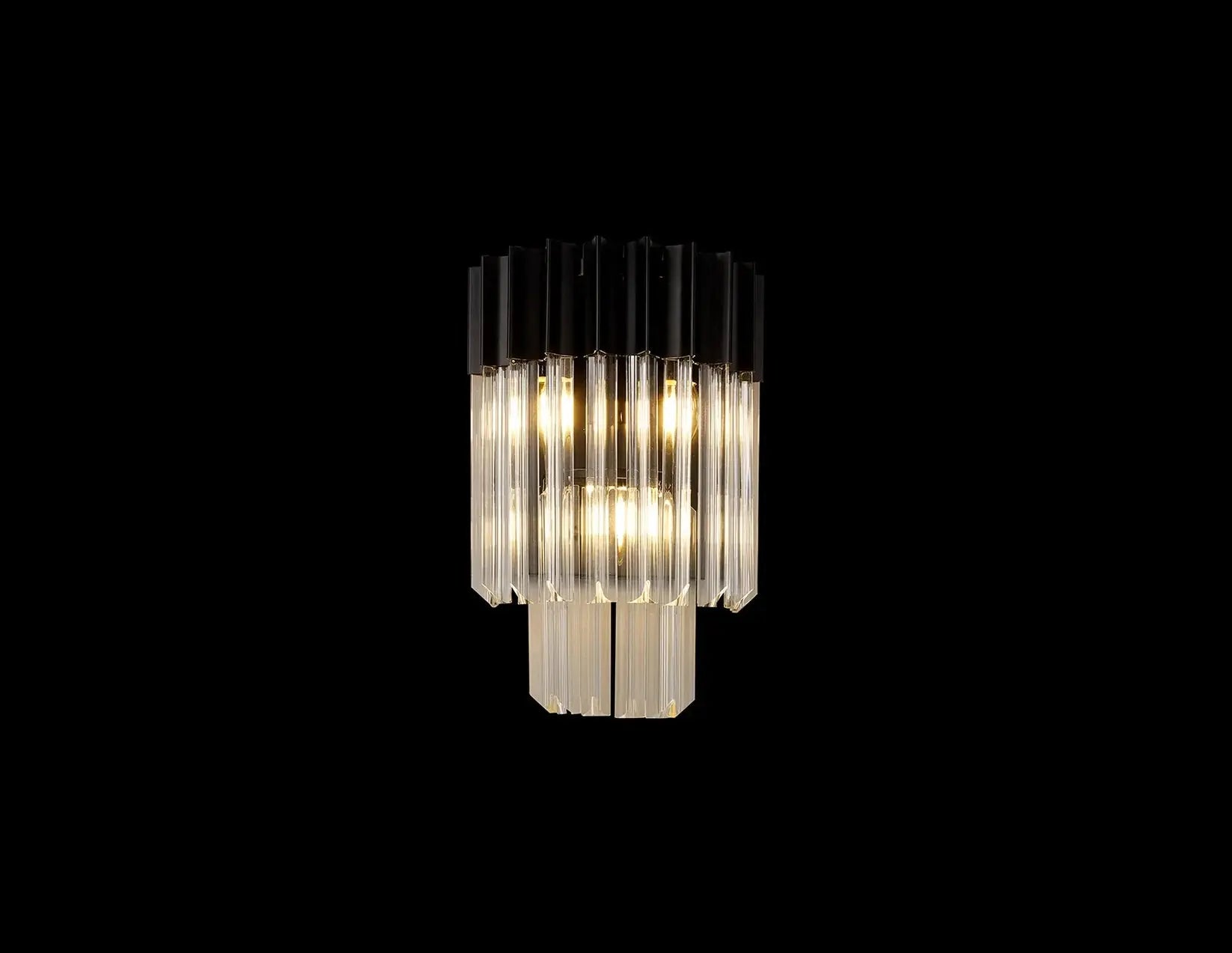 Kiera 3 Light Sculpted Glass Wall Lamp Home Store Living