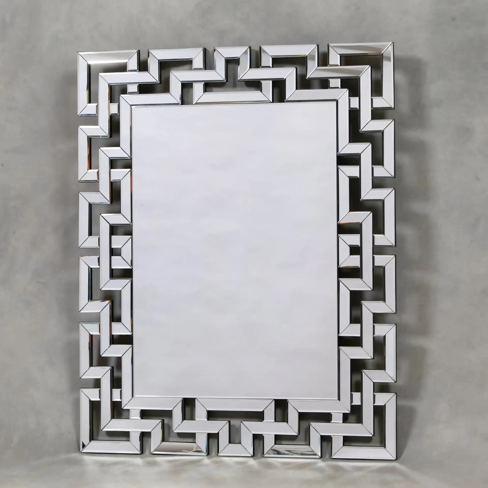 Large Rectangular Grecian Key Venetian Mirror Home Store Living