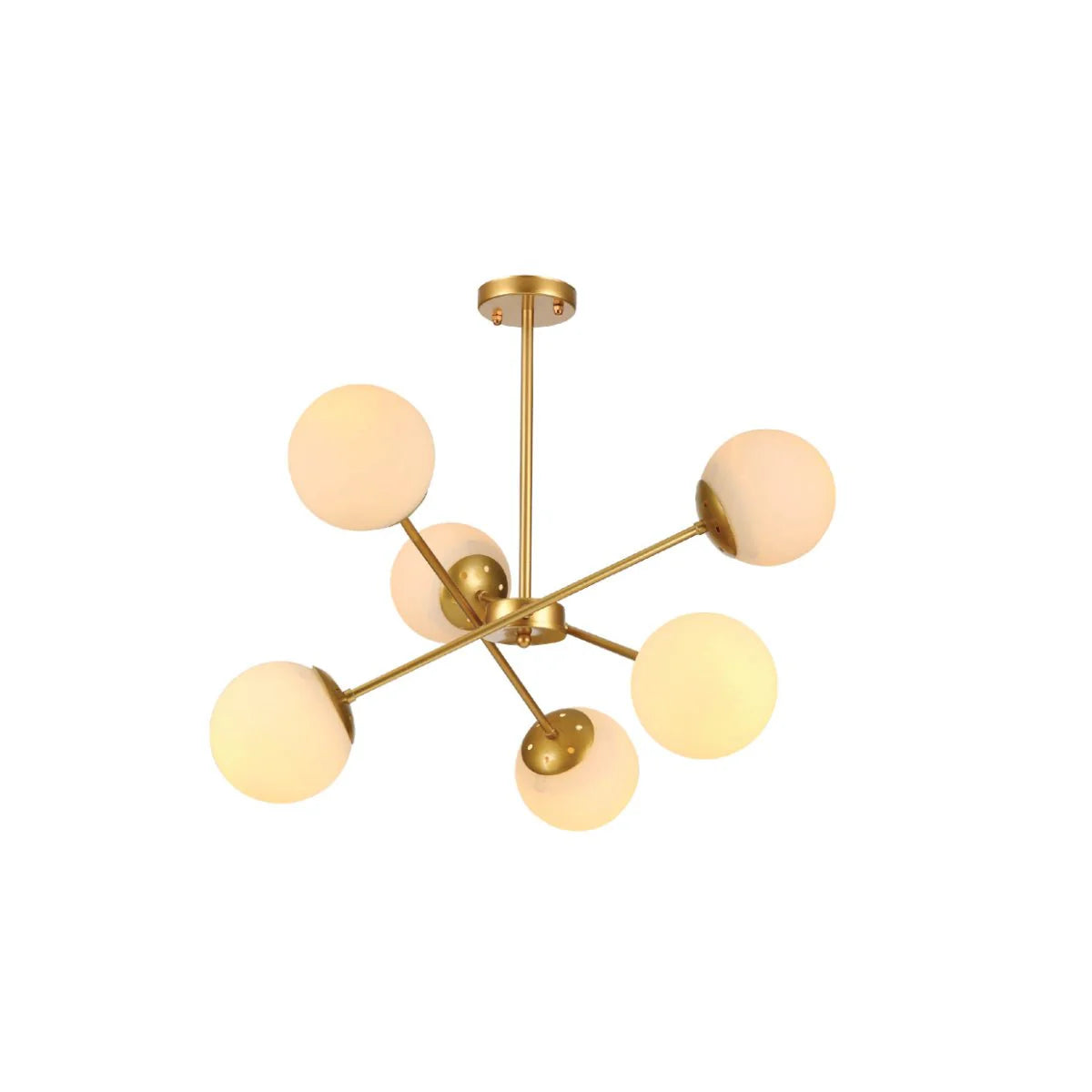 Gold Sputnik Metal Opal Globe Glass Modern Ceiling Light Home Store Living