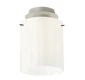Brandon Ripple 21cm Round Ceiling Flush, 1 Light Flush Fitting E27 — Grey / Frosted Clear