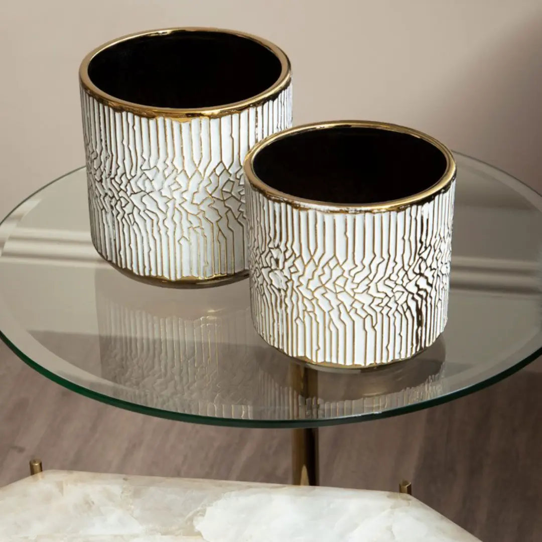 Oria Marble & Glass Side Table Range Home Store Living