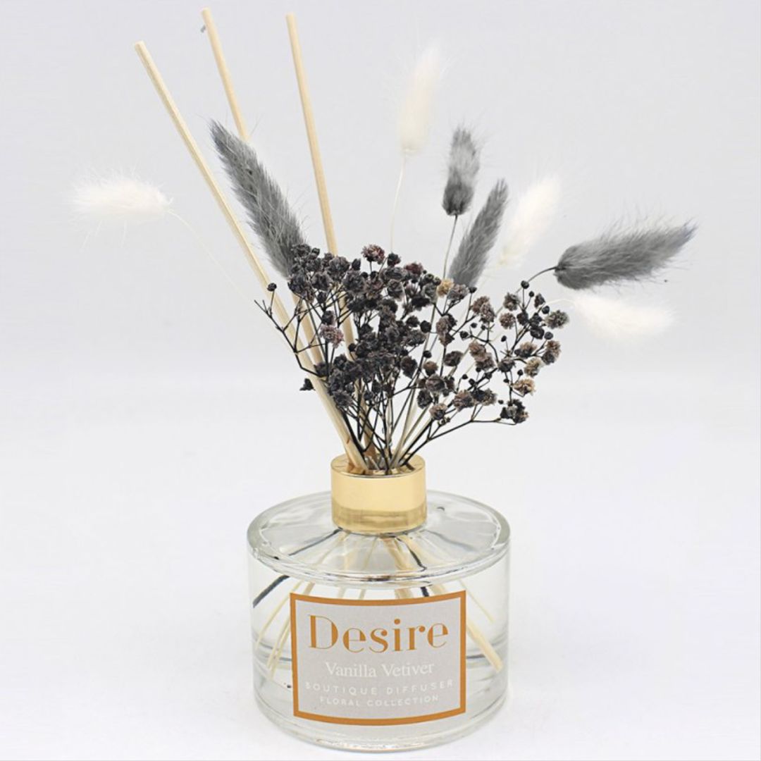 Desire Vanilla Scented Grey Pampas Diffuser 500ml