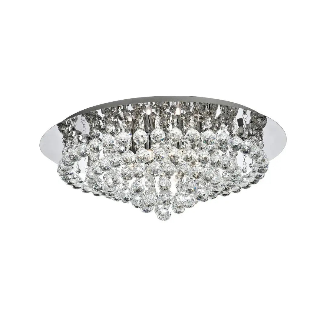 Hannah Crystal Flush Ceiling Light Range Home Store Living