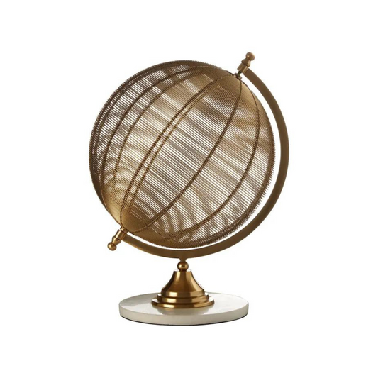 Enora Gold Globe Sculpture Home Store Living