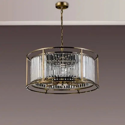 Monarch Pendant / Semi Ceiling Convertible, 8 x E14, Antique Brass / Clear Home Store Living