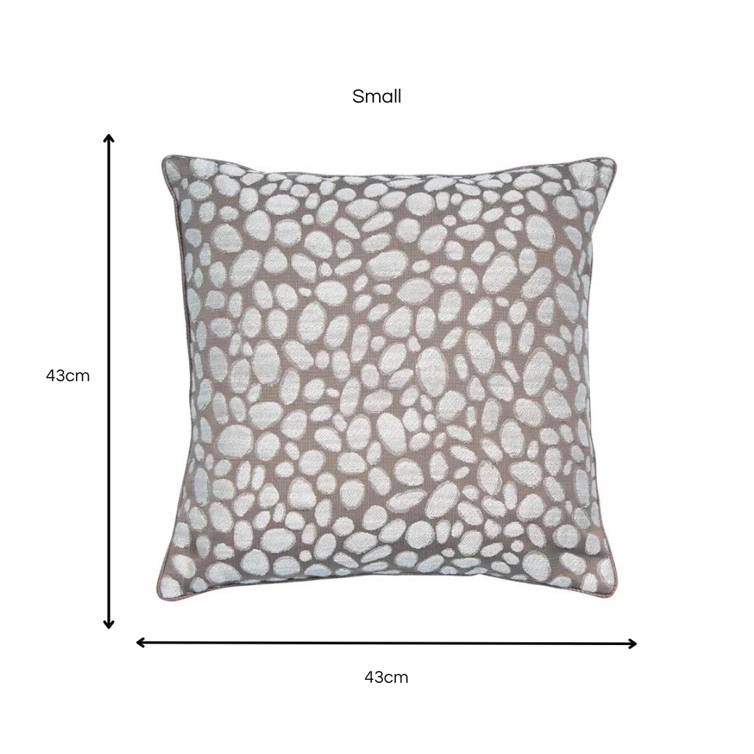 Pebbles Jacquard Taupe Cushion Home Store Living