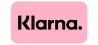 Klarna logo on a pink background