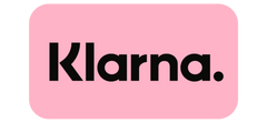 Klarna logo on a pink background