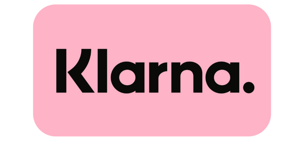 Klarna logo on a pink background