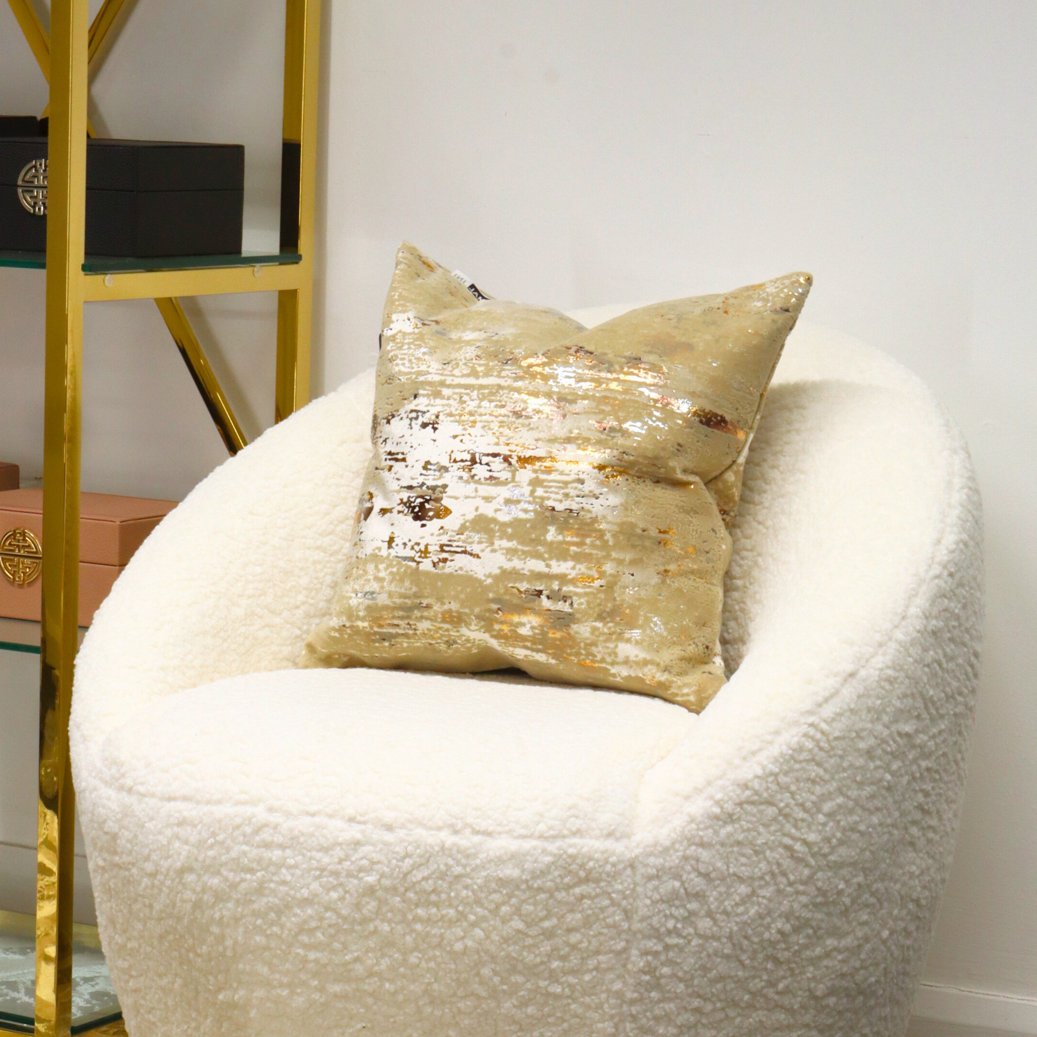 Small Torcello Gold Cushion malini
