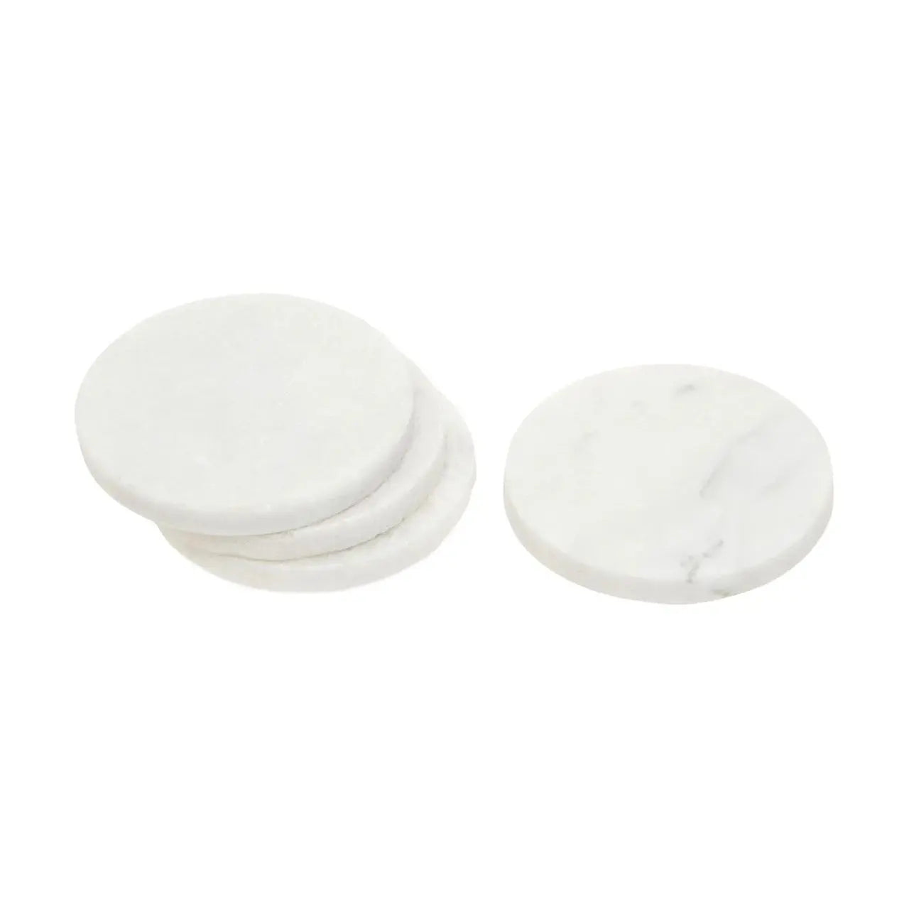 Round Off-White Marble Coasters (Set of 4) premier housewares