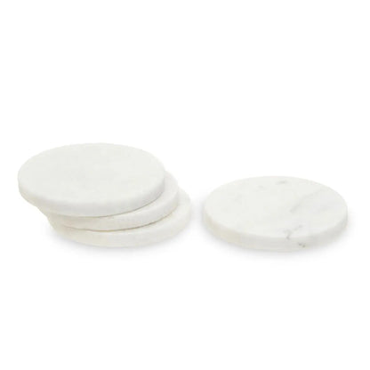 Round Off-White Marble Coasters (Set of 4) premier housewares