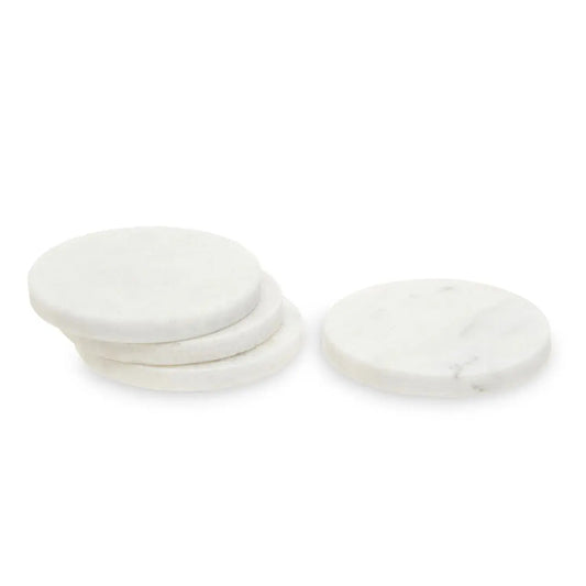 Round Off-White Marble Coasters (Set of 4) premier housewares