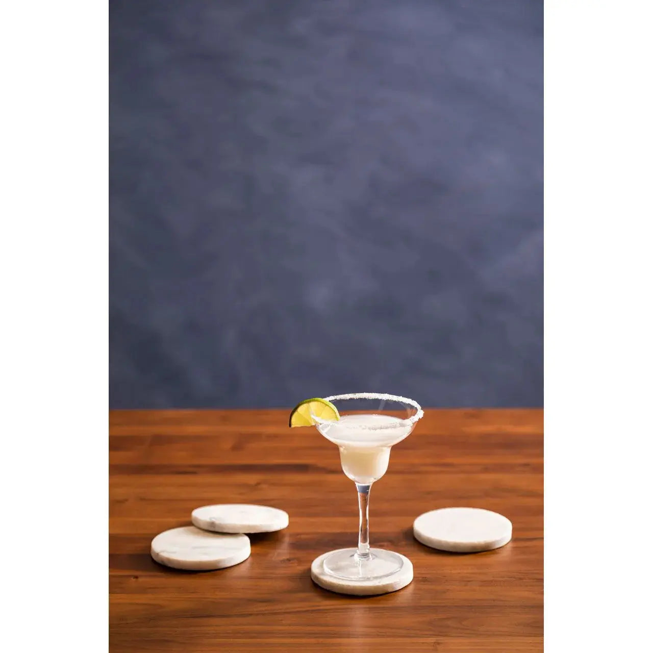 Round Off-White Marble Coasters (Set of 4) premier housewares