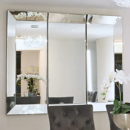 Venetian 3 Piece Panel Mirror Home Store Living