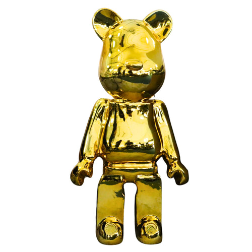 Large 68cm Gold Standing Bear Sculpture Ivan