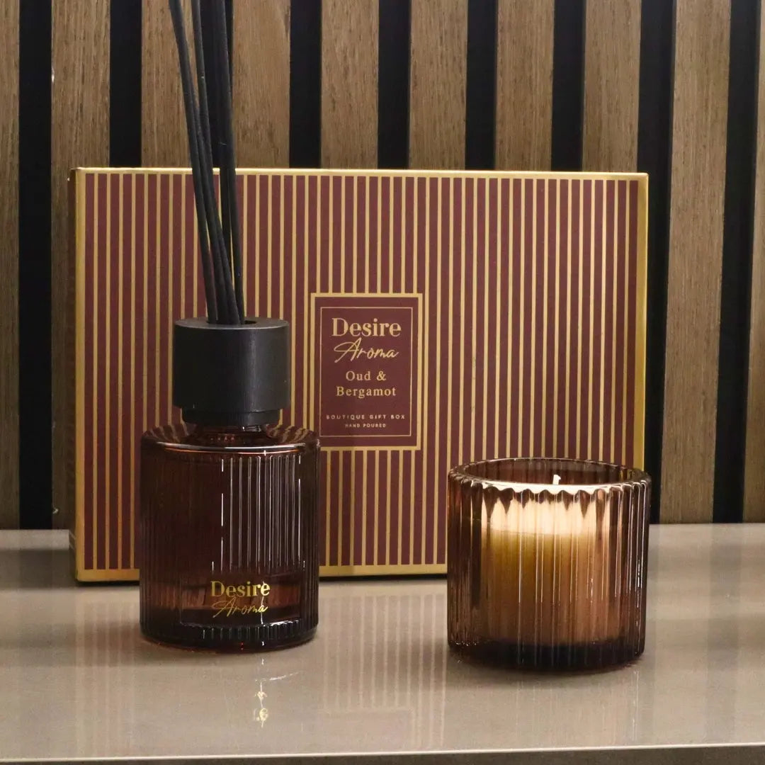 Oud & Bergamot Desire Diffuser/ Candle Aroma Gift Set Not specified