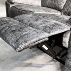 Chelsea 3 Seater Plush Velvet-Style Fabric Manual Recliner Sofa rs furniture