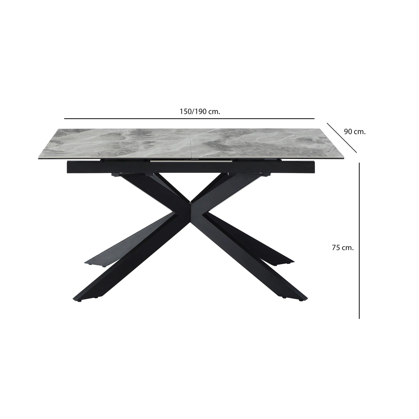 Apollo Grey Extendable Dining Table