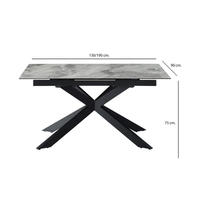 Apollo Grey Extendable Dining Table Home Store Living