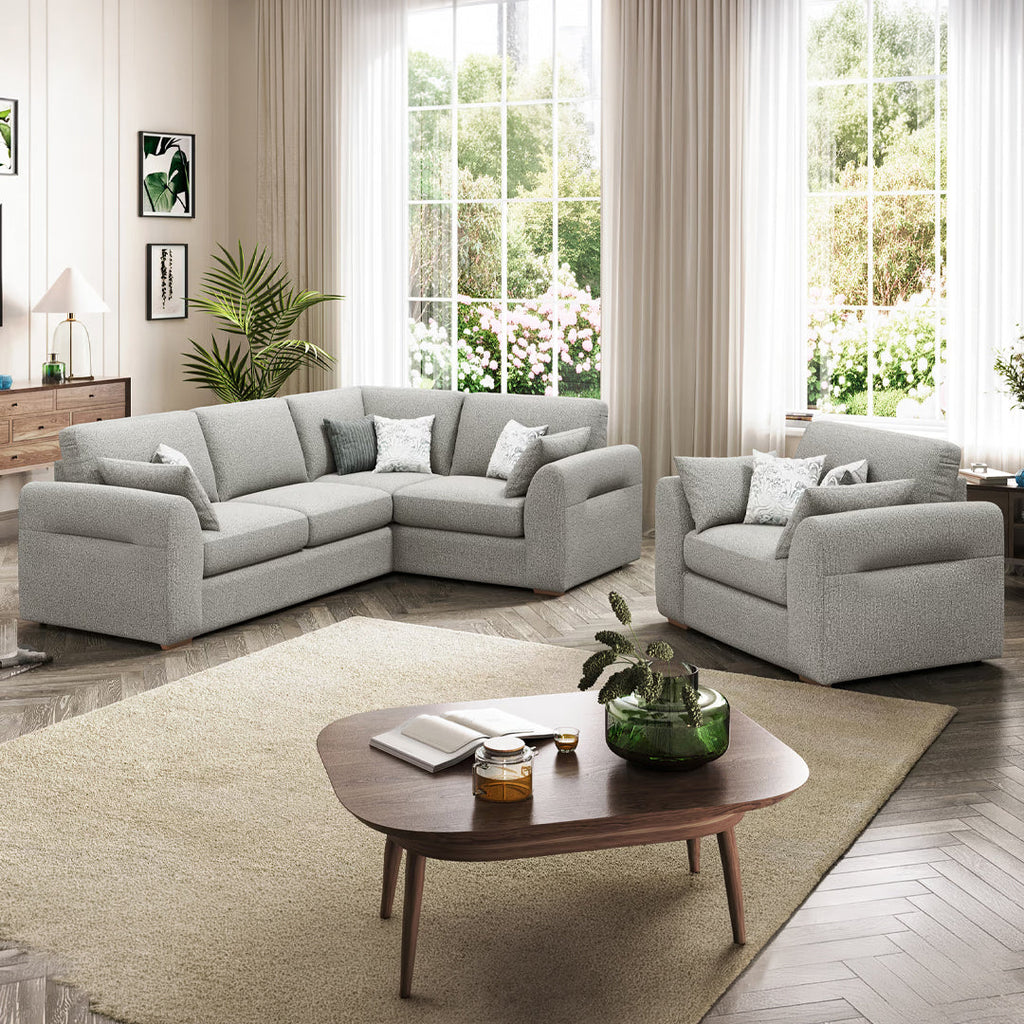 Grantley Rolled Arm Sofa Range w/ Accents Lebus