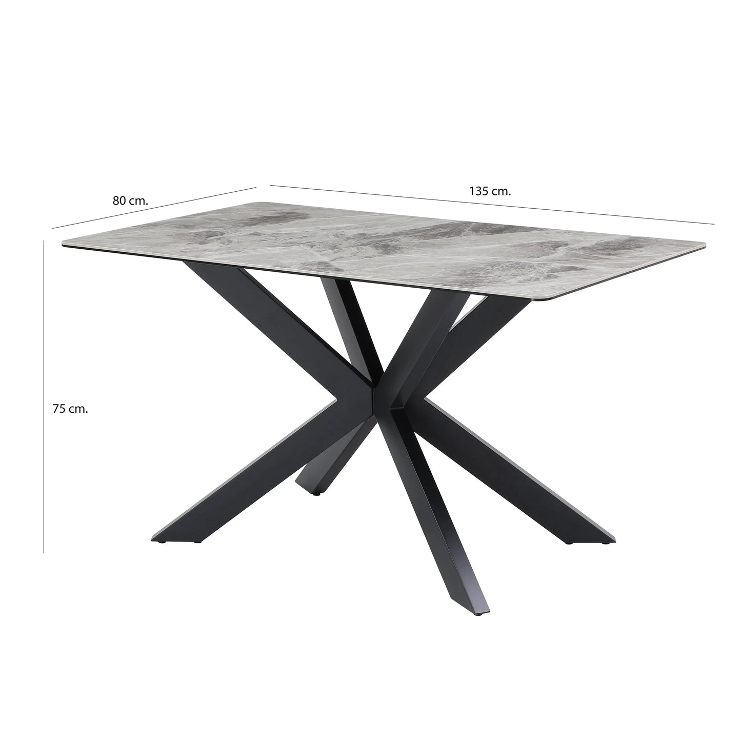 Apollo Grey Dining Table 1.35m