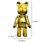 Richmonds Large Gold Standing Bear 68cm Ivan