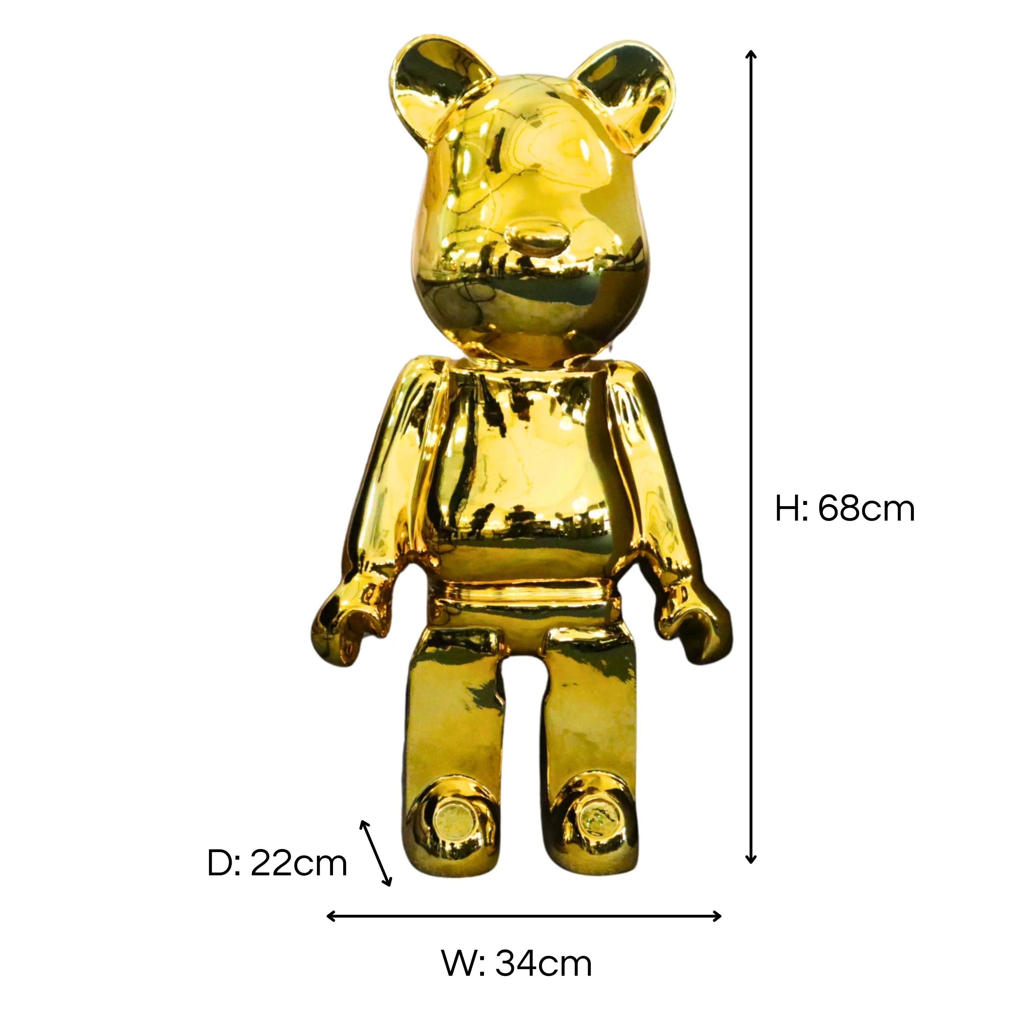 Richmonds Large Gold Standing Bear 68cm Ivan