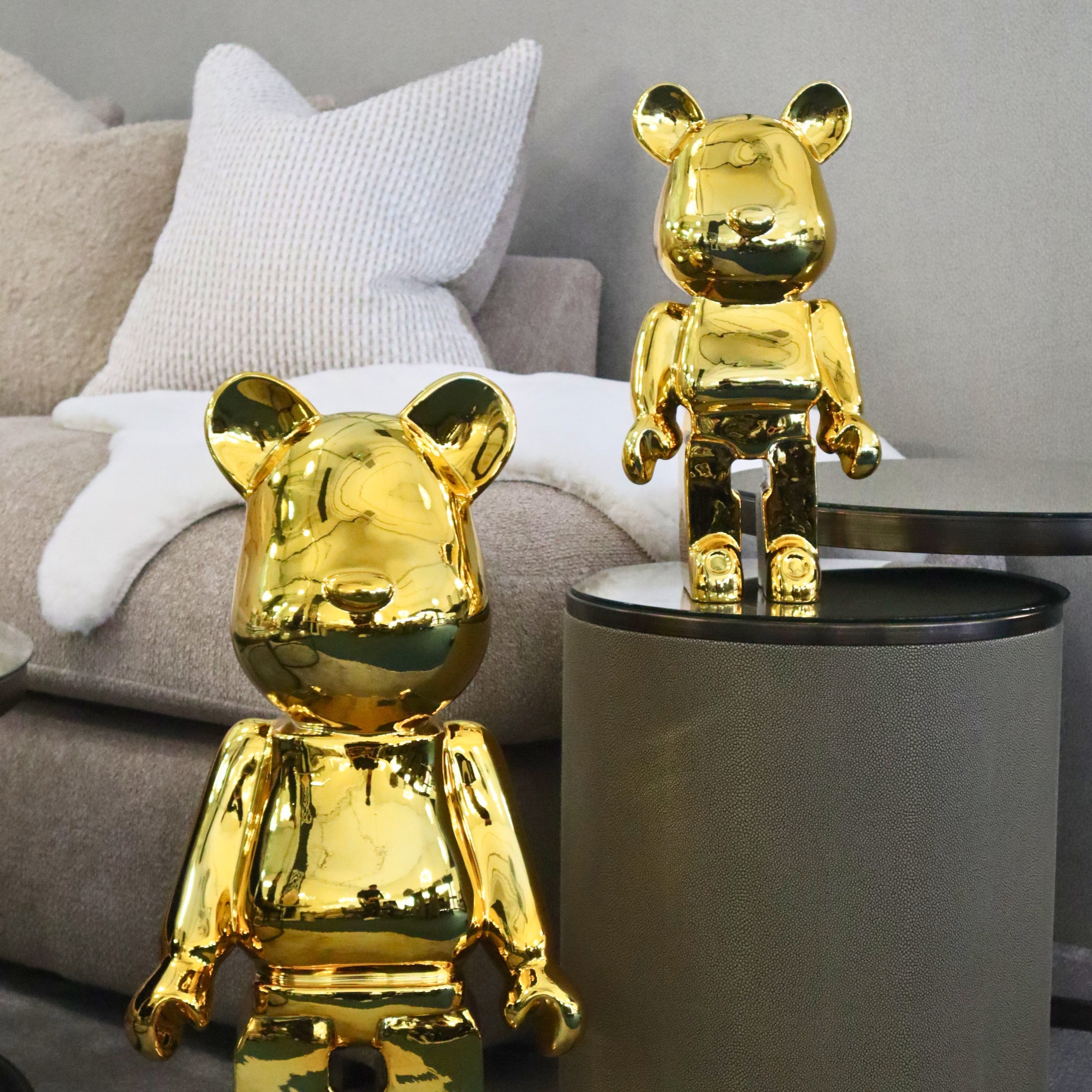 Large Gold Standing Bear 68cm Ivan