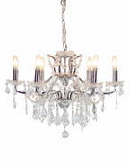 (CH246) 6 BRANCH CHROME SHALLOW CHANDELIER Mcgowan and rutherford