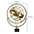 Large Gold Armillary Sundial Sphere 46cm Ivan