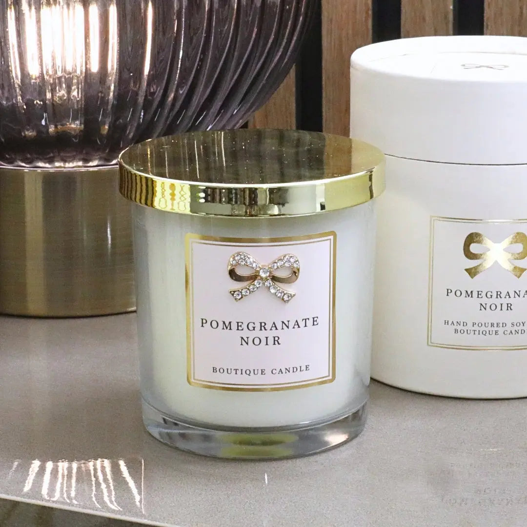 Pomegranate Noir Hand-Poured Soy Wax Boutique Candle Home Store Living