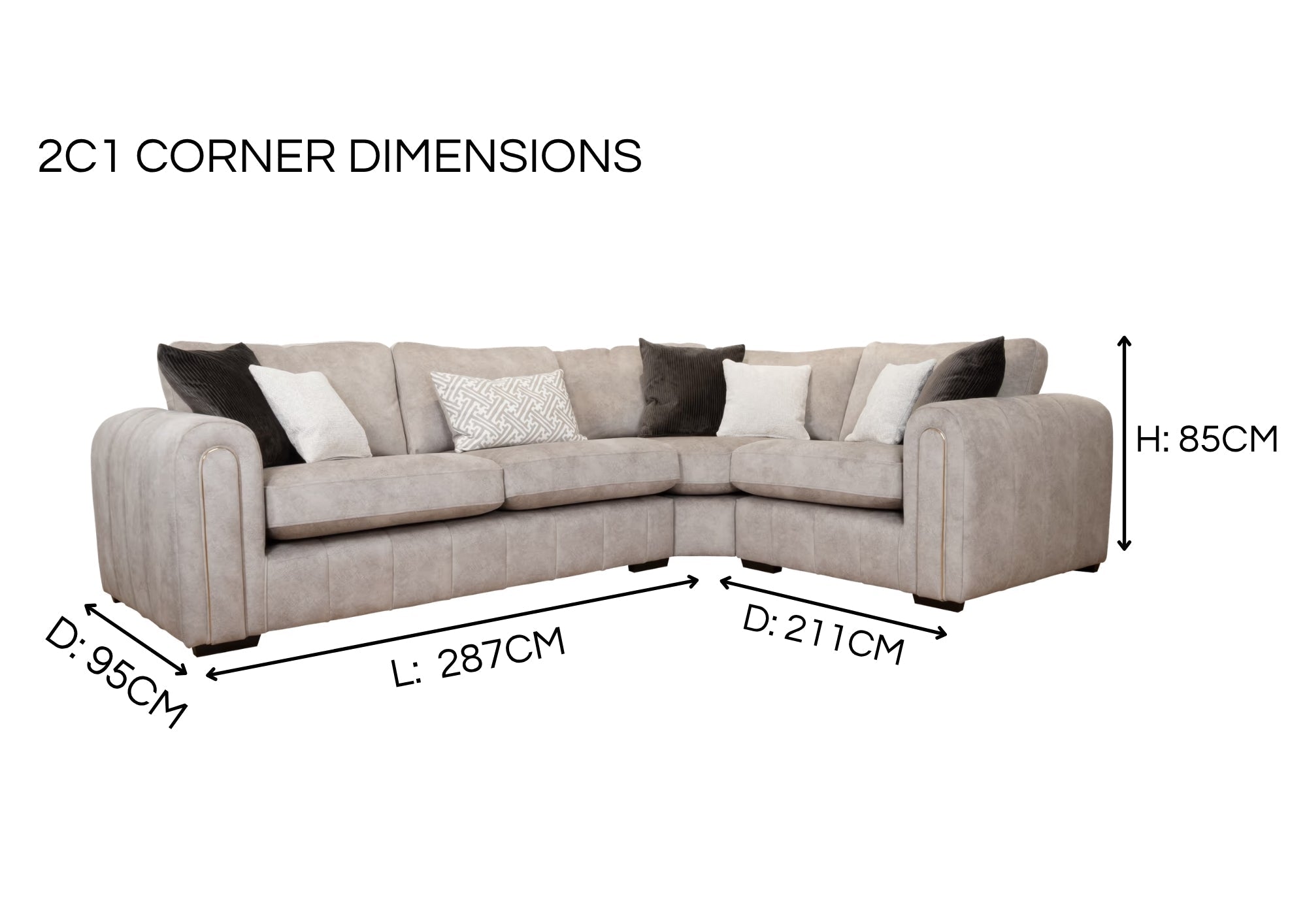 Glamour Premium High Back Sofa Range home store living