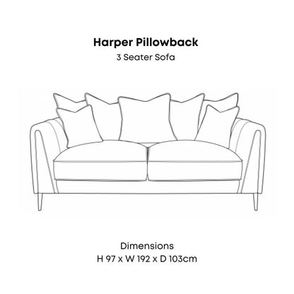 Harper Pillowback Sofa Range Home Store Living