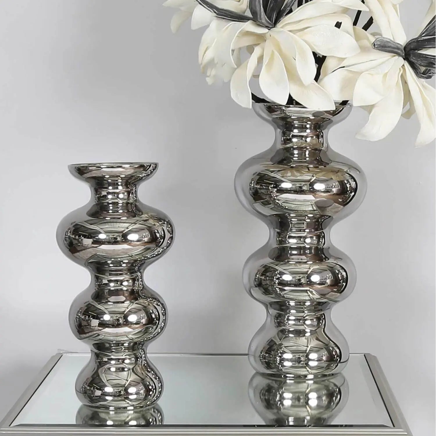 Value Large Ceramic Silver Vase Home Store Living