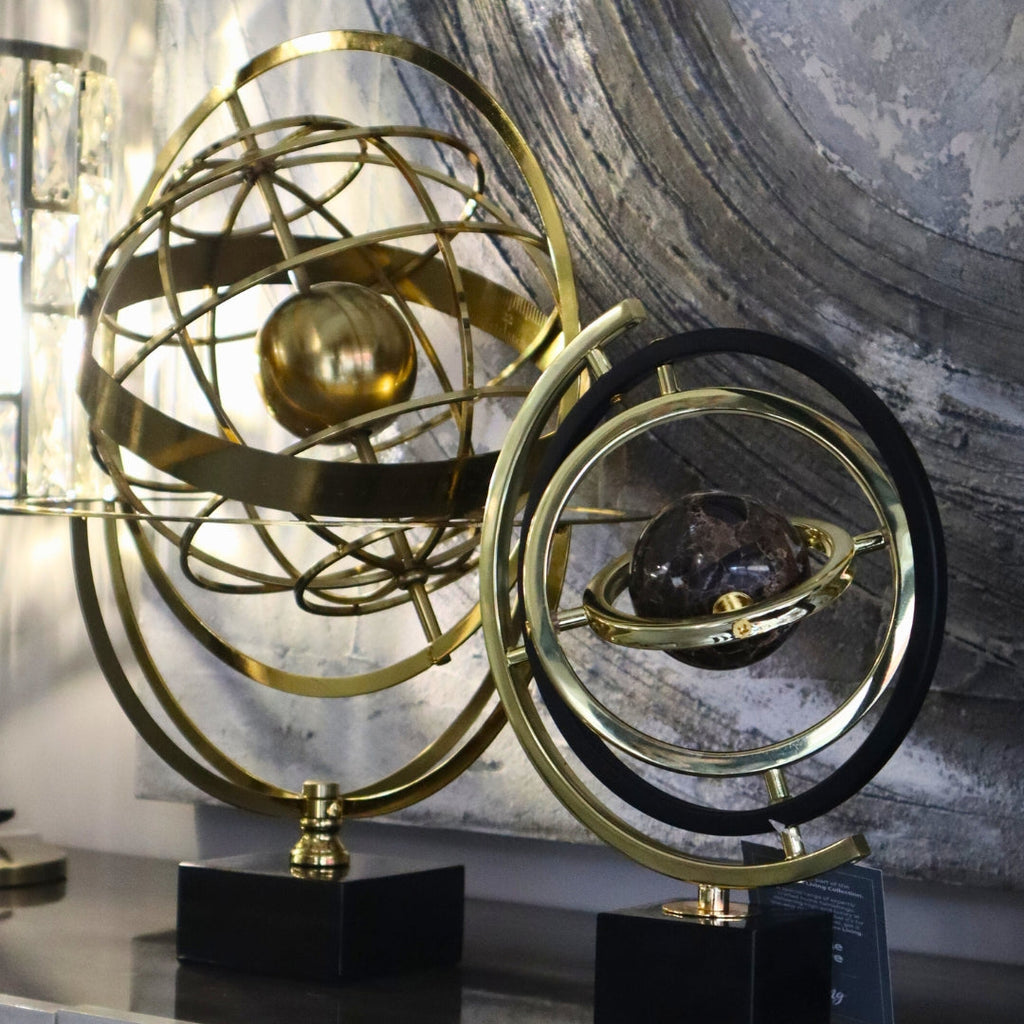 Large Gold Armillary Sundial Sphere 46cm Ivan