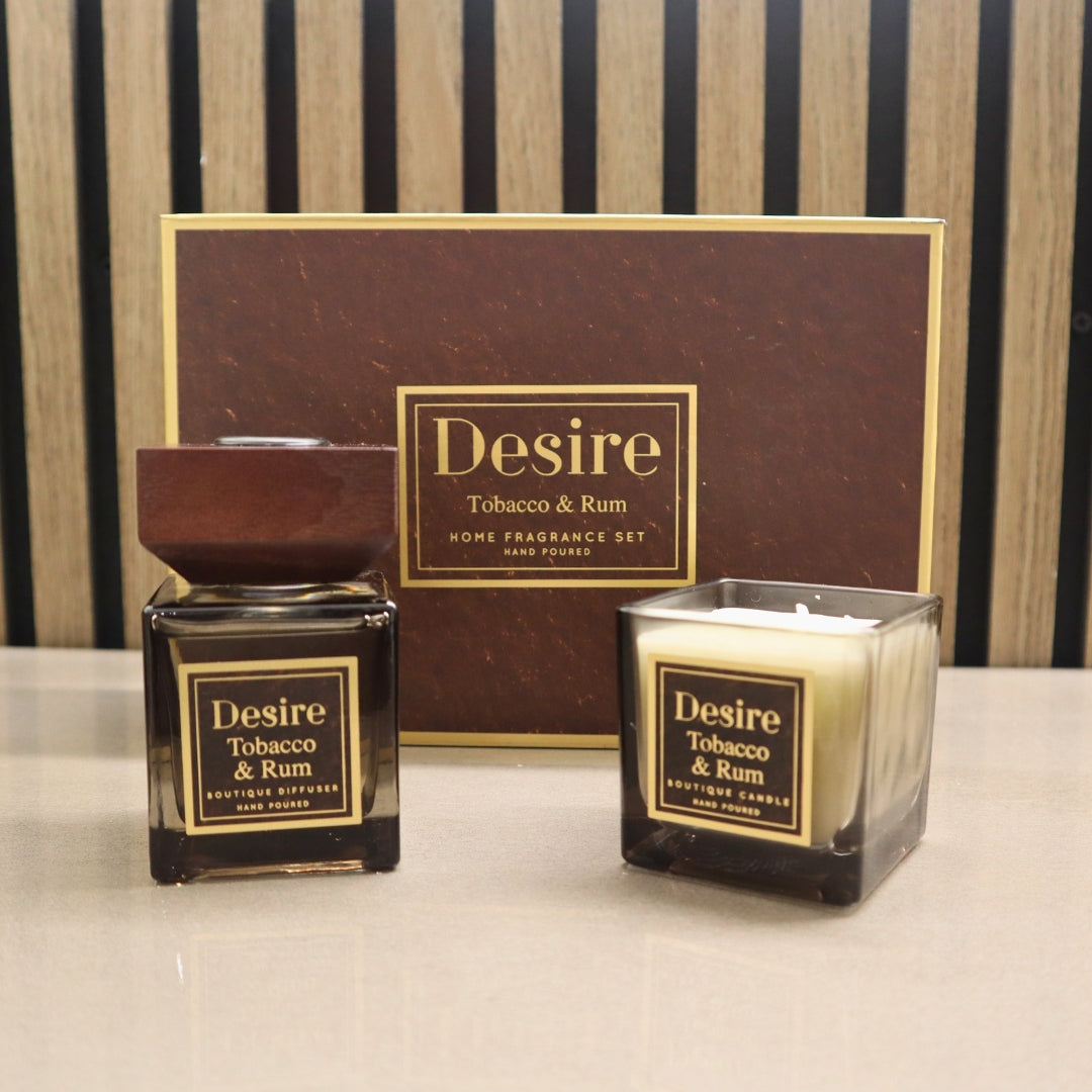 Desire Tobacco & Rum Candle/ Diffuser Gift Set - Home Store Living