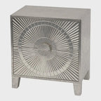 YS Coco Silver Nightstand YS Interiors